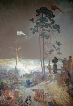 Alphonse Mucha Painting - Na Krizku Alphonse Mucha
